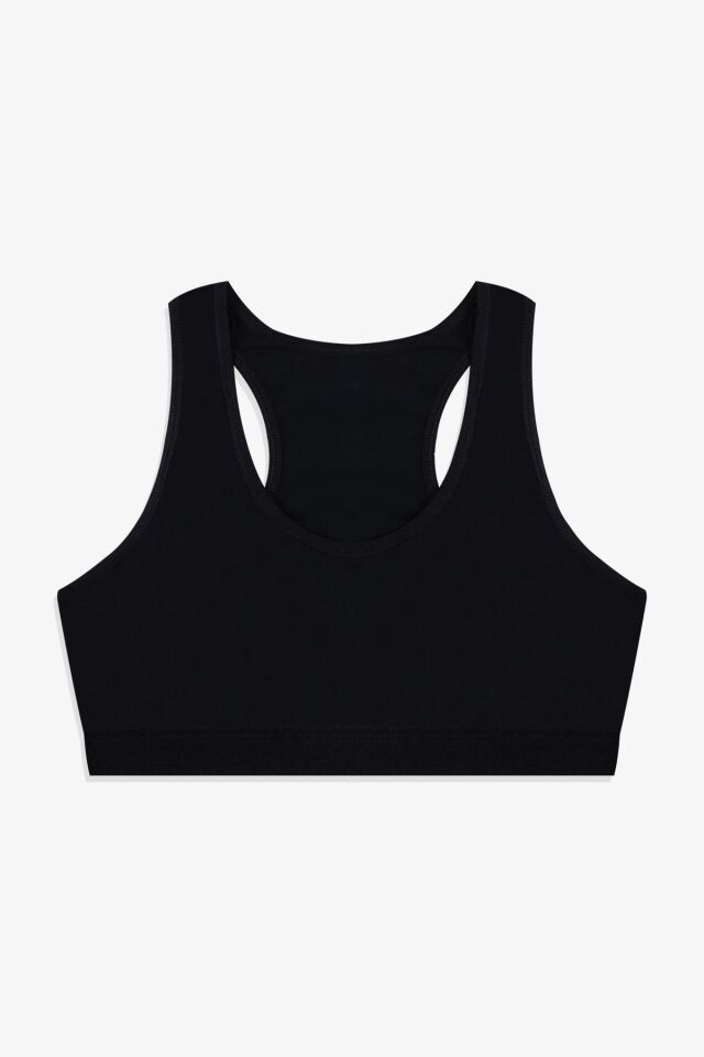 Kadın 3'lü Kalın Askılı Yarım Büstiyer Siyahbeyazsiyah - S