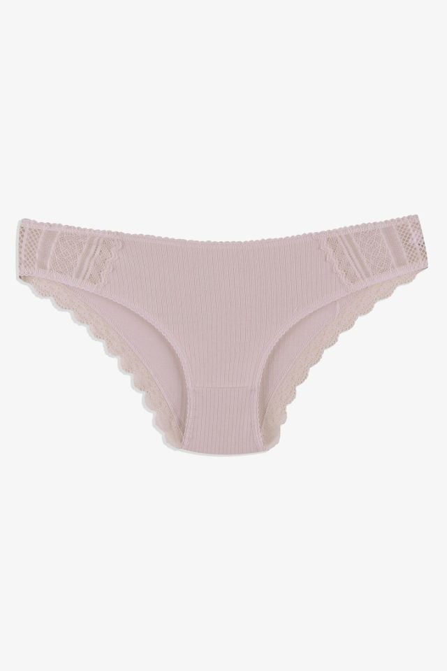 Kadın 5'li Pamuklu Likralı Dantel Detaylı Külot