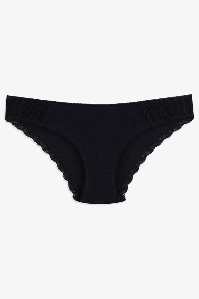 Kadın 5'li Pamuklu Likralı Dantel Detaylı Külot