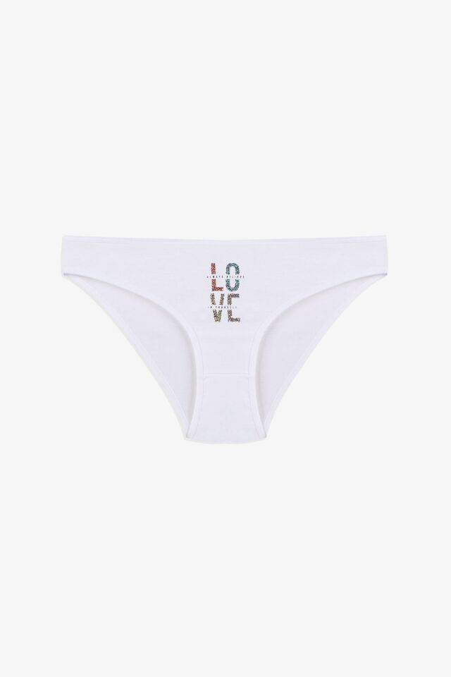 Kadın 7'li Desenli Pamuklu Likralı Külot 11085-156 - L/XL