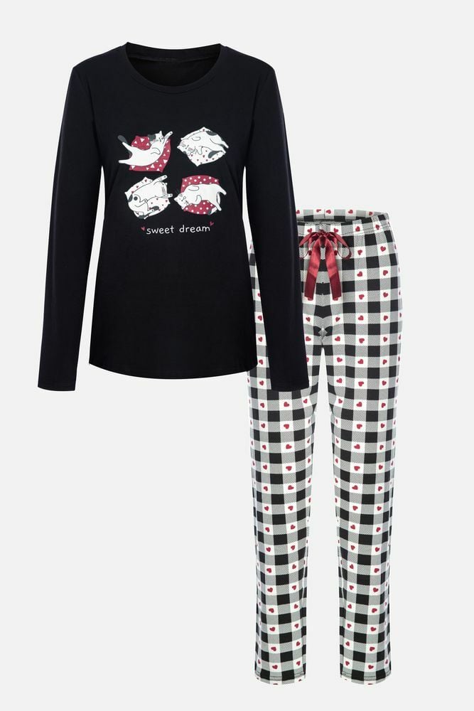 Kadın Desenli Pijama Takımı