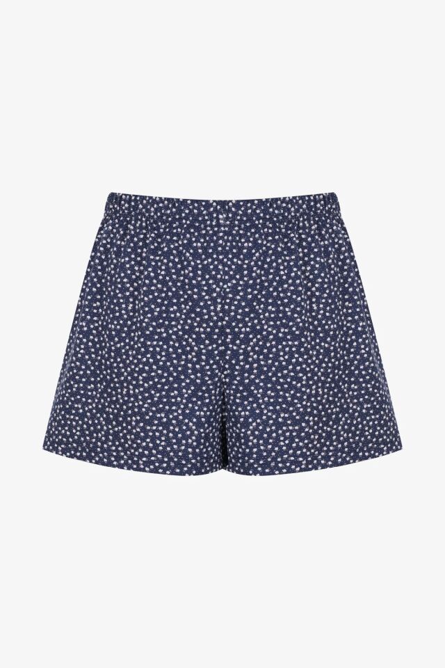 Kadın Pamuklu Çıtır Çiçek Desenli Şortlu Pijama Takımı KO7205TS-6 Çıtır Çiçek Desen - L