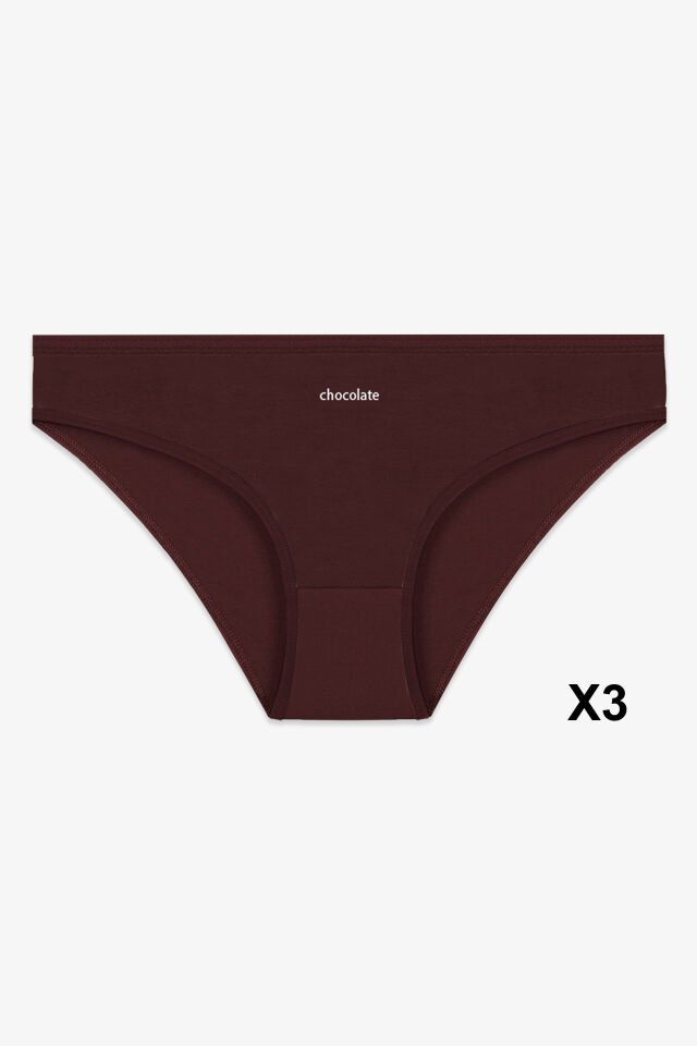 Kadın 7'li Desenli Pamuklu Likralı Külot Siyah Pudra - L - XL
