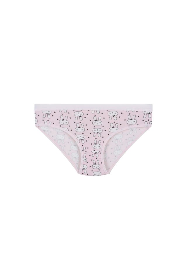 Kız Çocuk Sevimli Fare Desenli Pamuklu Atlet Külot Takım Siyah -  Pembe - 5-7 Yaş