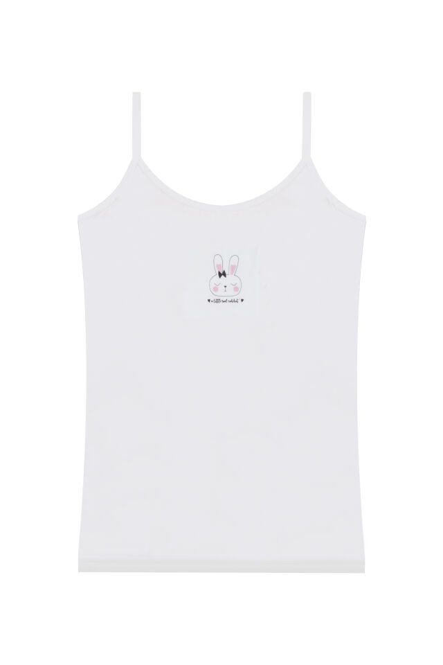 Kız Çocuk Sevimli Fare Desenli Pamuklu Atlet Külot Takım Siyah -  Pembe - 5-7 Yaş