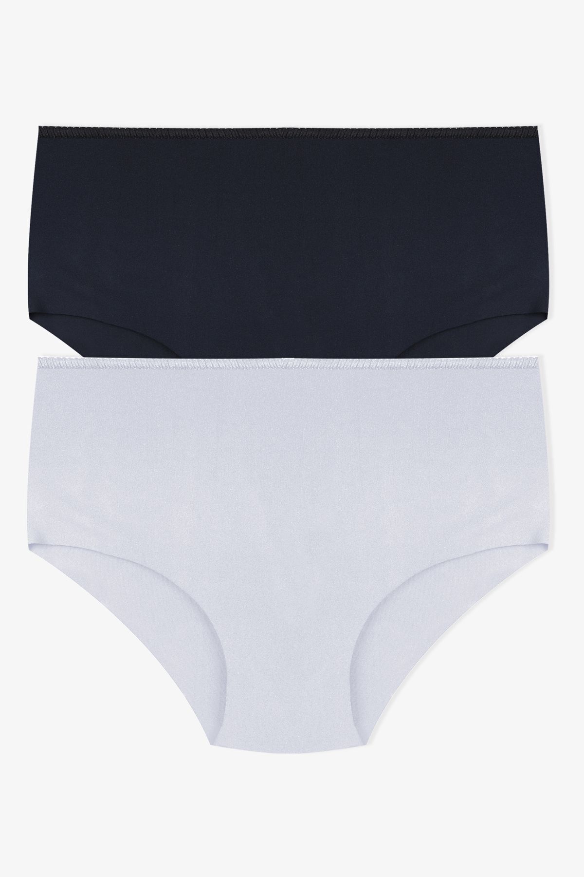 Kadın 2'li Kıl Lastikli Lazer Kesim Bato KO5600LZR-1 Siyah-Beyaz - M/L