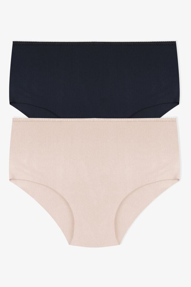 Kadın 2'li Kıl Lastikli Lazer Kesim Bato KO5600LZR-1 Siyah-Ten - M/L