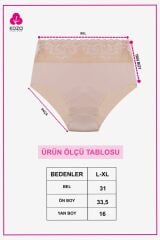 Kadın 3'lü Yüksek Bel Dantel Detaylı Külot