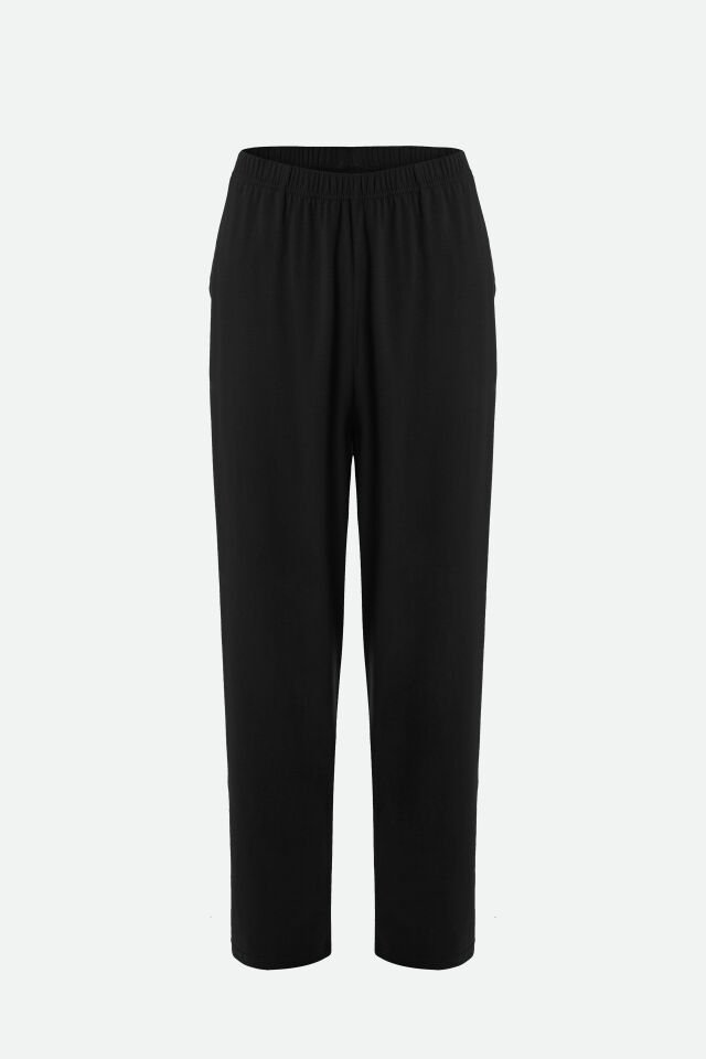 Erkek Pamuklu, Likralı, Yaka Düğmeli Ve Cep Detaylı Pijama Takımı Siyah - Beyaz - S