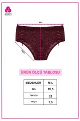 Kadın 3'lü Dantelli Yan Dekolteli Külot