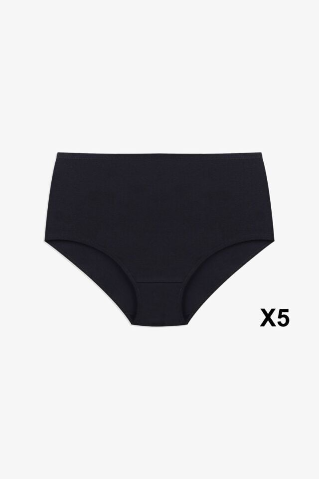 Kadın 5'li Likralı Curve Büyük Beden Battal Ekstra Yüksek Bel Külot 5005BKTL-3 - 2XL - 5005BKTL-3 - 2XL