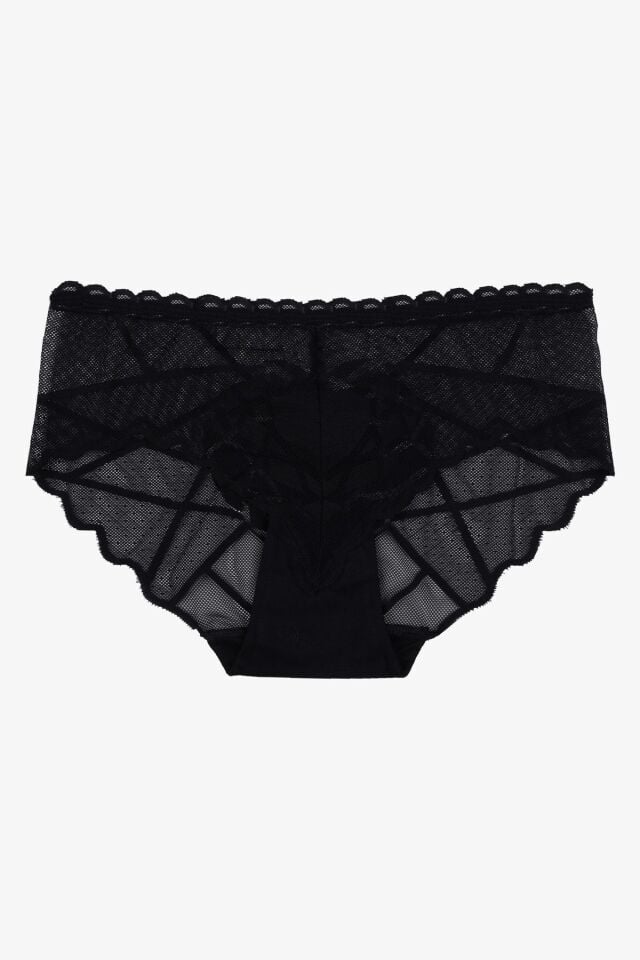 Sevgililer Günü Temalı Kadın 3'lü Kalp Detaylı Dantelli Külot