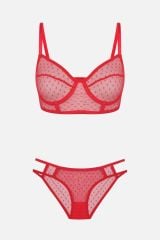 Kadın Puanlı Tüllü Sütyen Takım