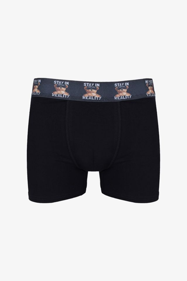 Erkek 6'lı Pamuklu Likralı Boxer