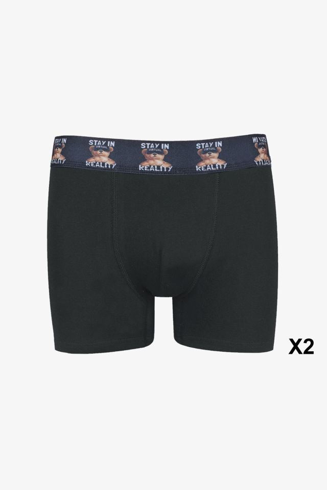 Erkek 6'lı Pamuklu Likralı Boxer