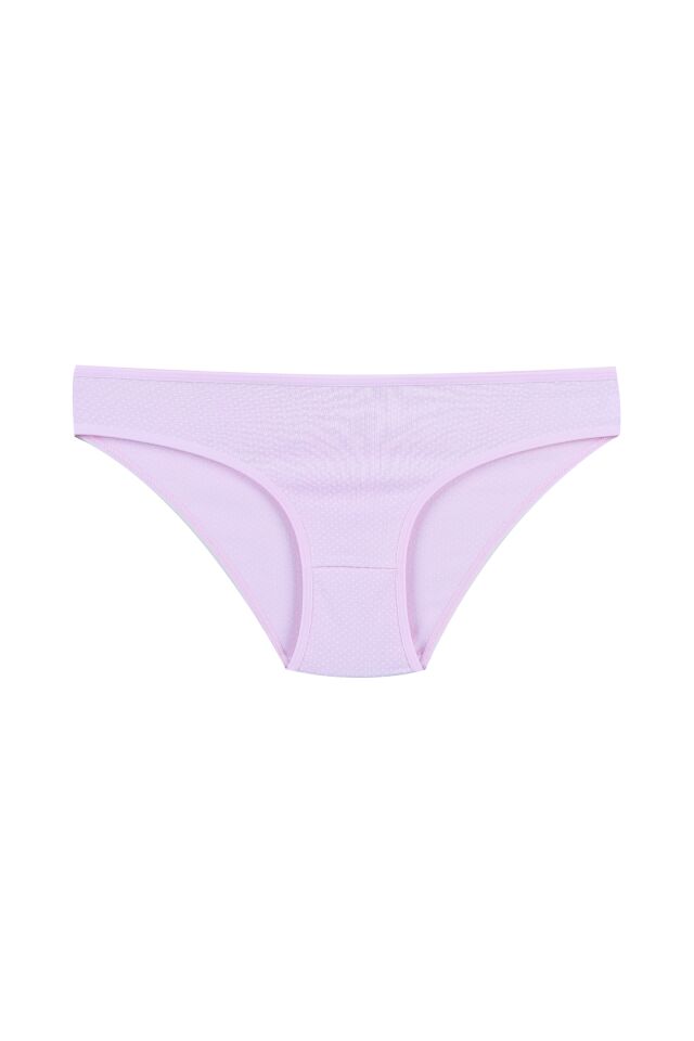 Kadın 7'li Desenli Pamuklu Likralı Külot Pembe - Ekru - S/M