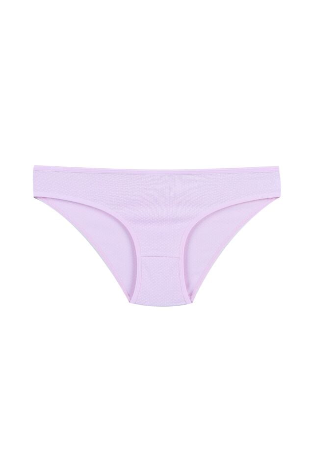 Kadın 7'li Desenli Pamuklu Likralı Külot Pembe - Ekru - S/M