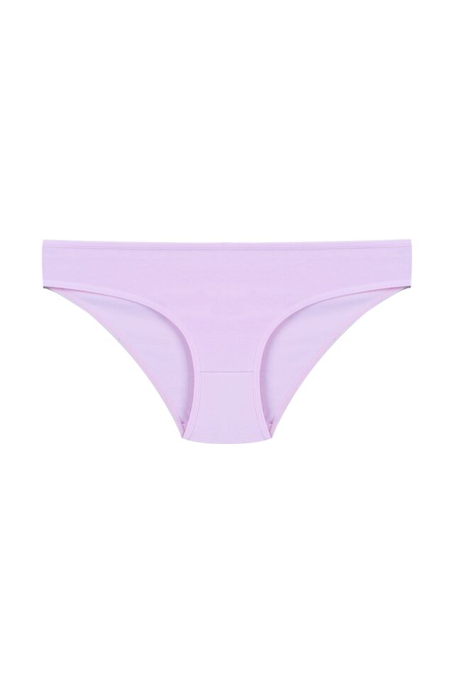 Kadın 7'li Desenli Pamuklu Likralı Külot Pembe - Ekru - S/M