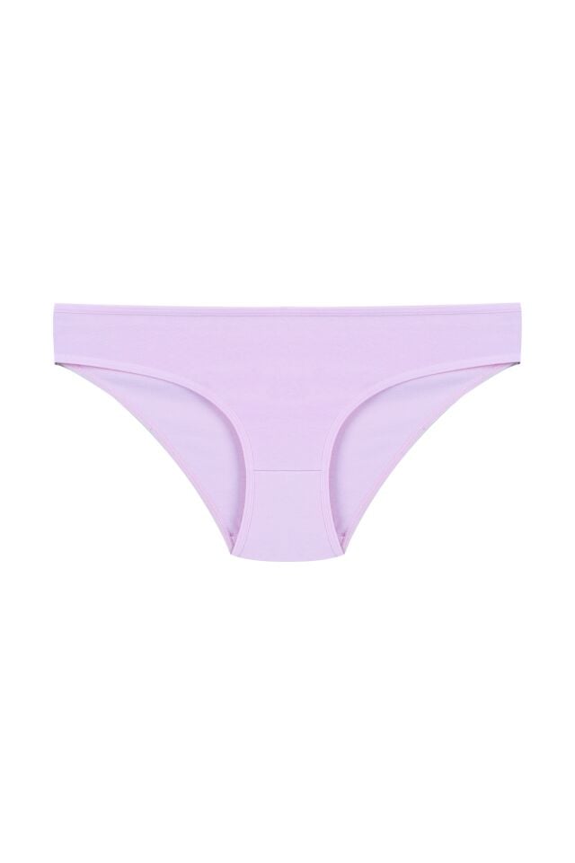 Kadın 7'li Desenli Pamuklu Likralı Külot Pembe - Ekru - S/M