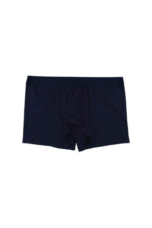 Erkek 3'lü Pamuklu Likralı Boxer Kahverengi - Lacivert - XL