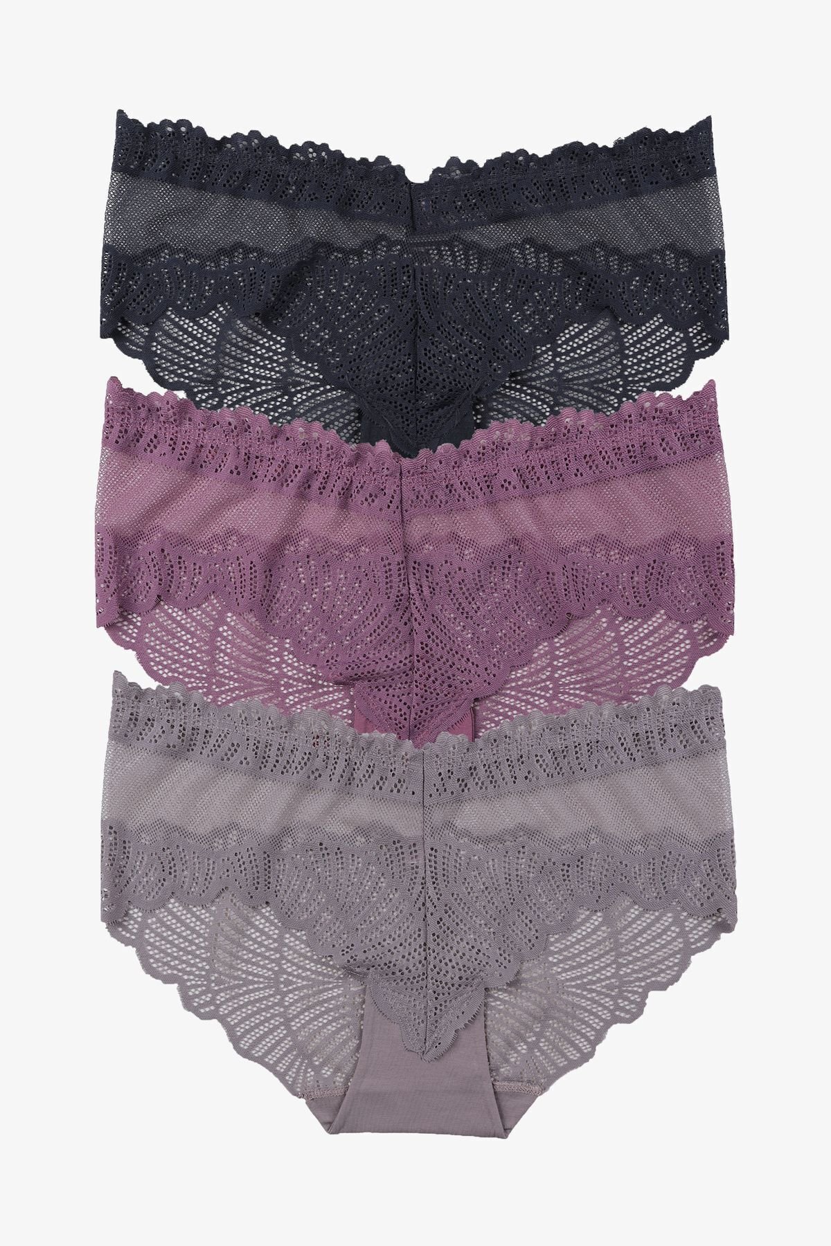 Kadın 3'lü Dantelli Külot