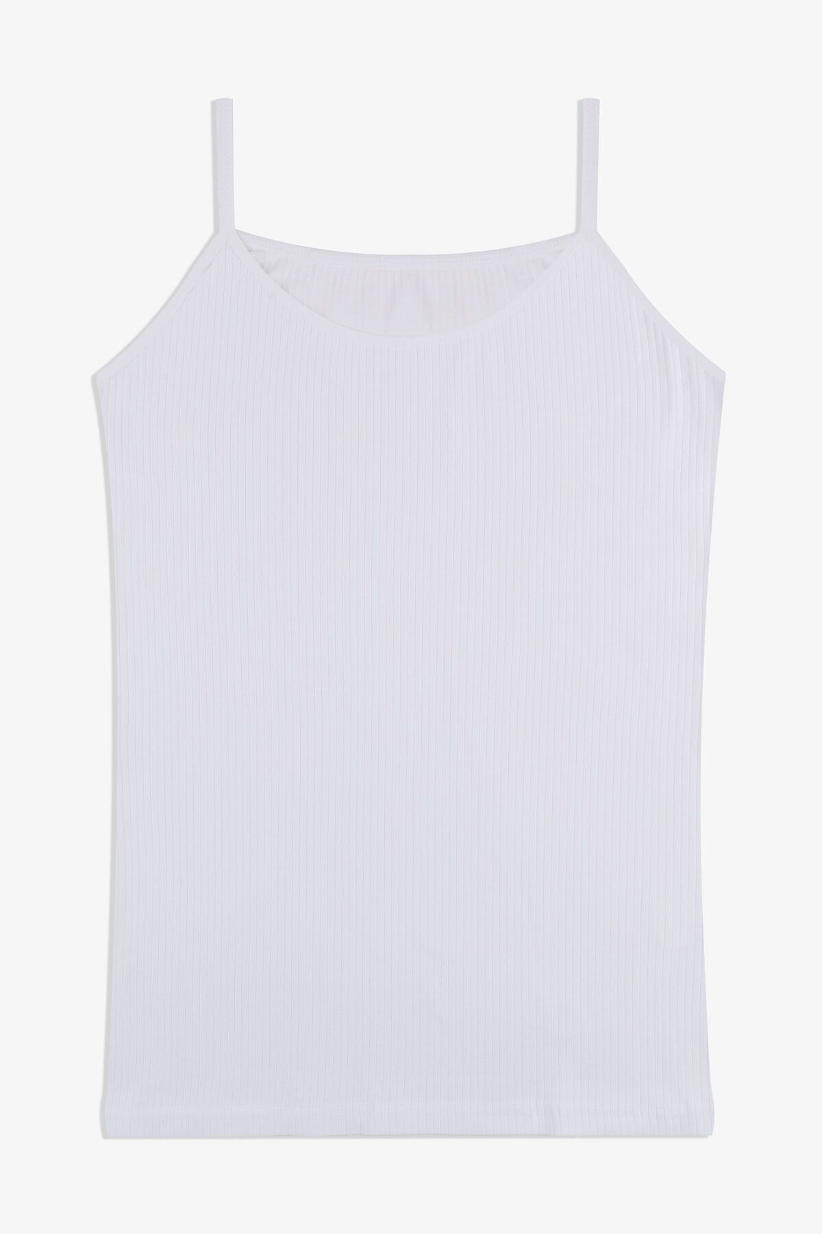 Kadın Pamuklu Likralı Fitilli İp Askılı Atlet 5161-5Ekru - 2XL - 5161-5Ekru - 2XL