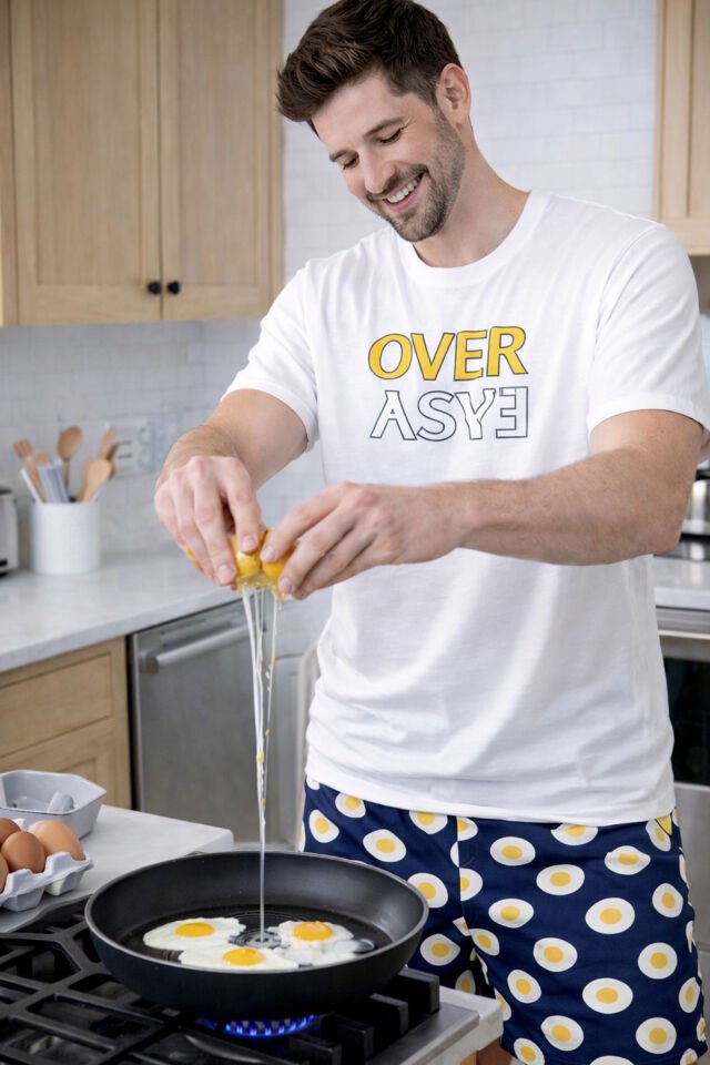 Erkek Pamuklu Baskılı Cepli Şortlu Pijama Takımı Sarı - Beyaz - L