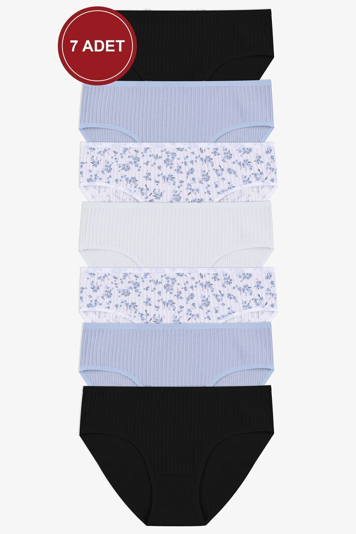 Kadın 7'li Curve Büyük Beden Battal Ajur Kaşkorse Bato 2088-6 - 2XL - 2088-6 - 2XL