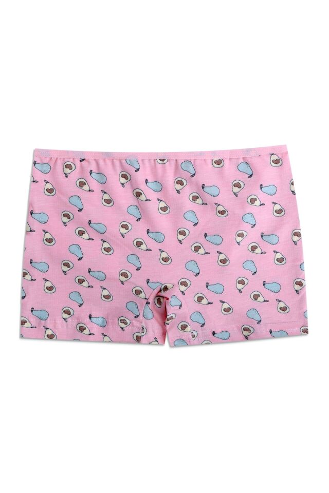 Kız Çocuk Tavşan Baskılı Pamuklu Atlet Boxer Takım 4022-3 - 5-7 Yaş