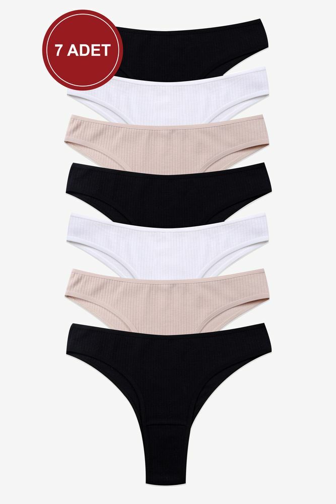 Kadın 7'li Fitilli Brazilian Külot