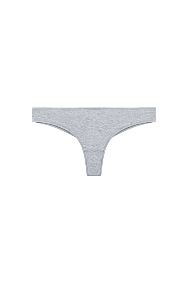 Kadın Pamuklu 6'lı Brazilian Külot Gri - Ekru - S/M
