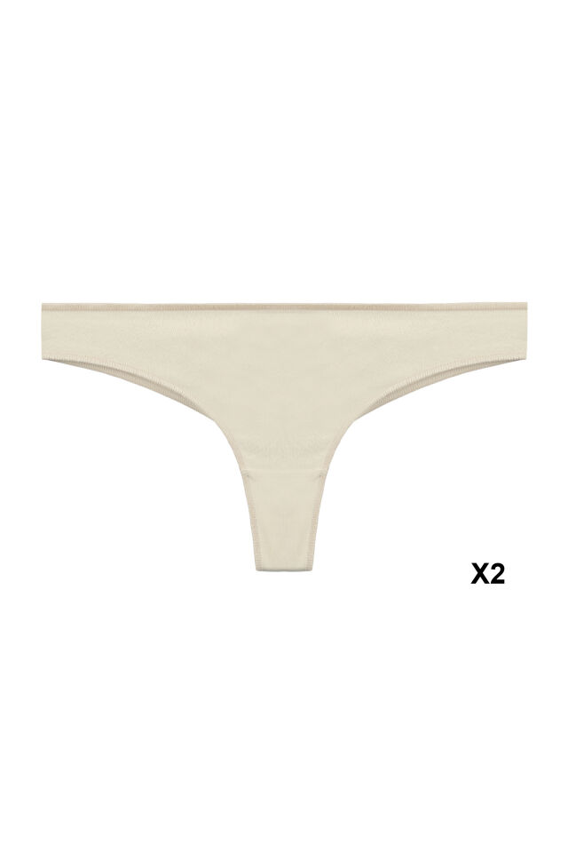 Kadın Pamuklu 6'lı Brazilian Külot Siyah - Beyaz - S/M