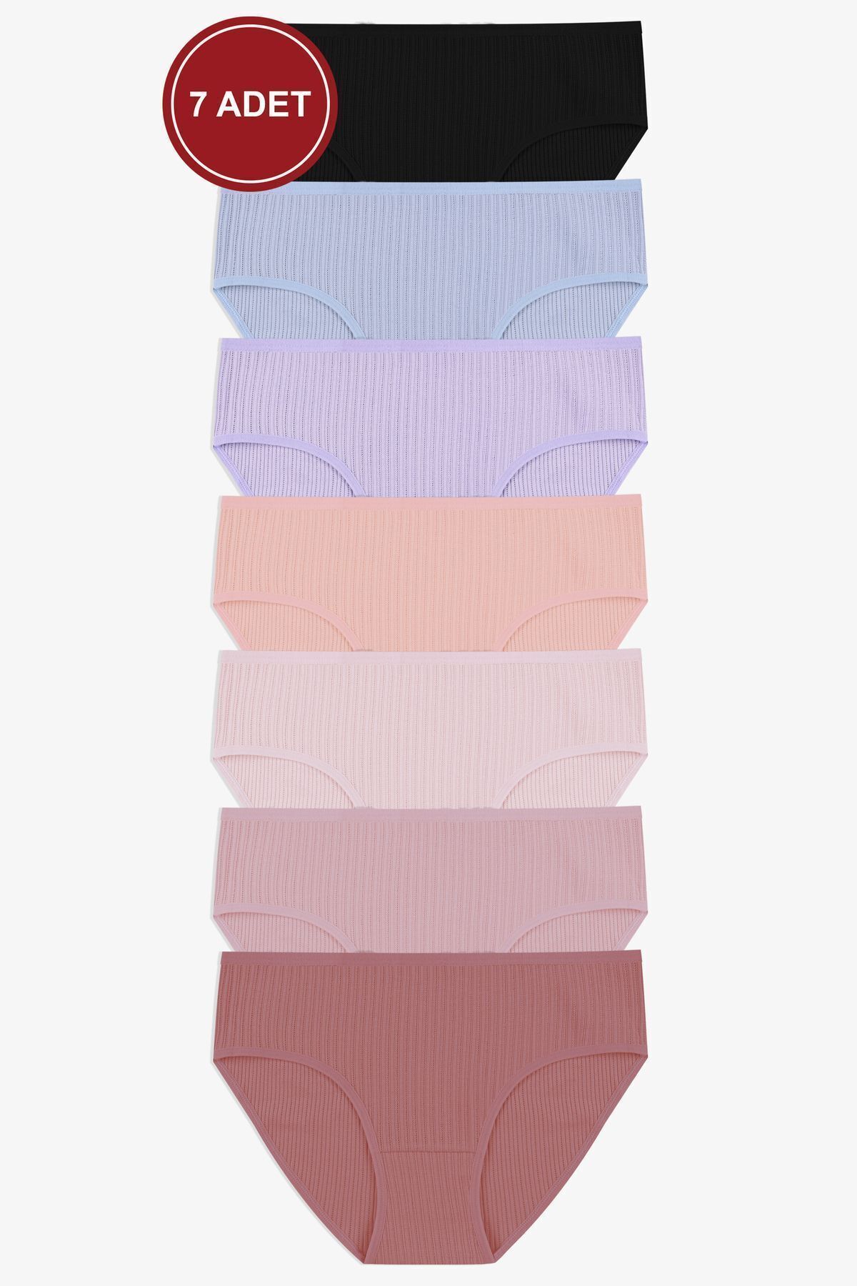 Kadın 7'li Curve Büyük Beden Battal Ajur Kaşkorse Bato 2088-2 - 4XL - 2088-2 - 4XL