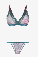 Kadın Saçaklı Dantelli Desenli Sütyen Takım