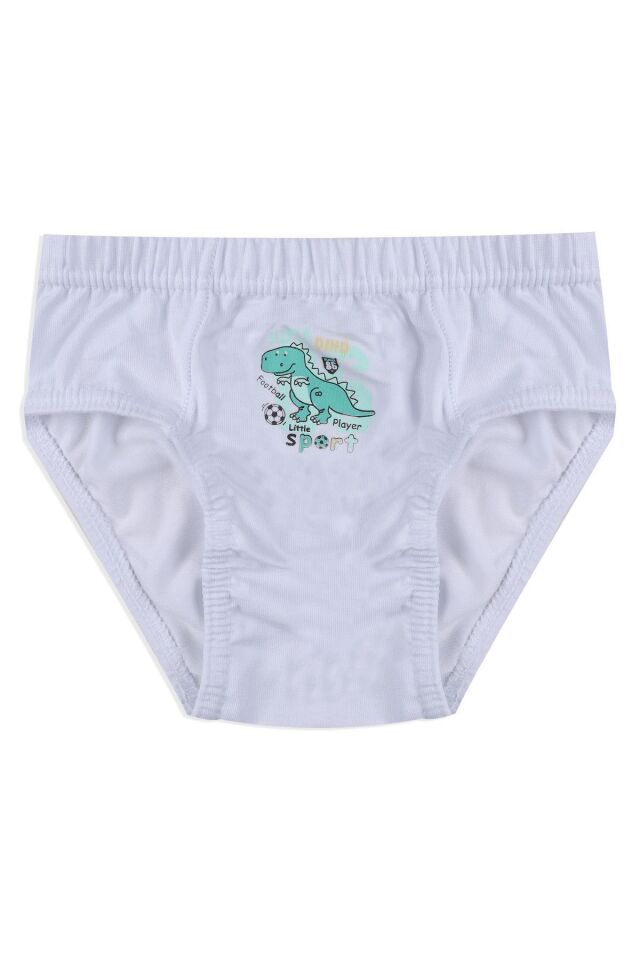 Erkek Çocuk 3'lü Sevimli Dinazor Baskılı Slip 3050-15 - 3-4 Yaş