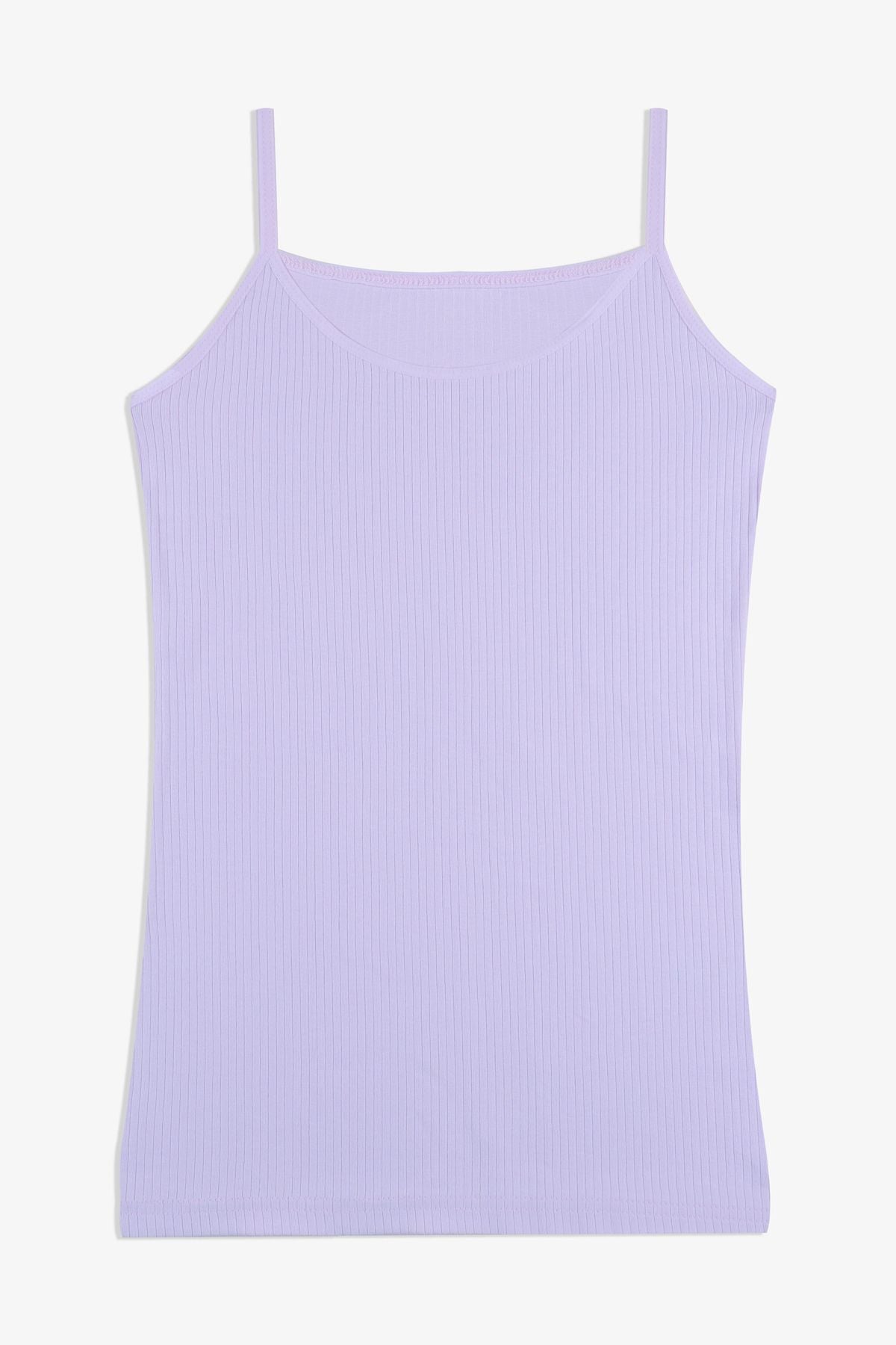 Kadın Pamuklu Likralı Fitilli İp Askılı Atlet 5161-6lila - L/XL - 5161-6lila - L/XL