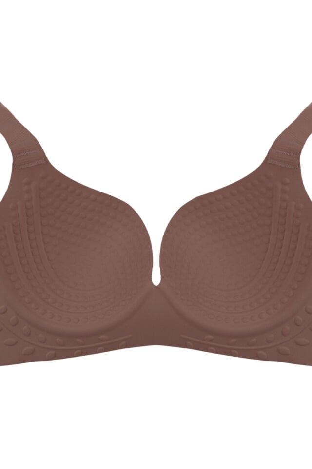 Kadın Kaplı Lazer Dikişsiz Pedli Sütyen Toprak - 90B