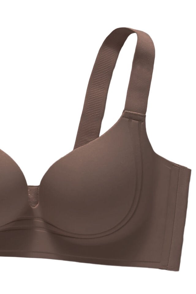 Kadın Kaplı Lazer Dikişsiz Pedli Sütyen Toprak - 90B