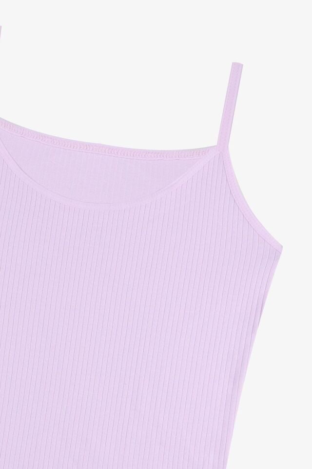 Kadın Pamuklu Likralı Fitilli İp Askılı Atlet 5161-8acıkpembe - S/M - 5161-8acıkpembe - S/M