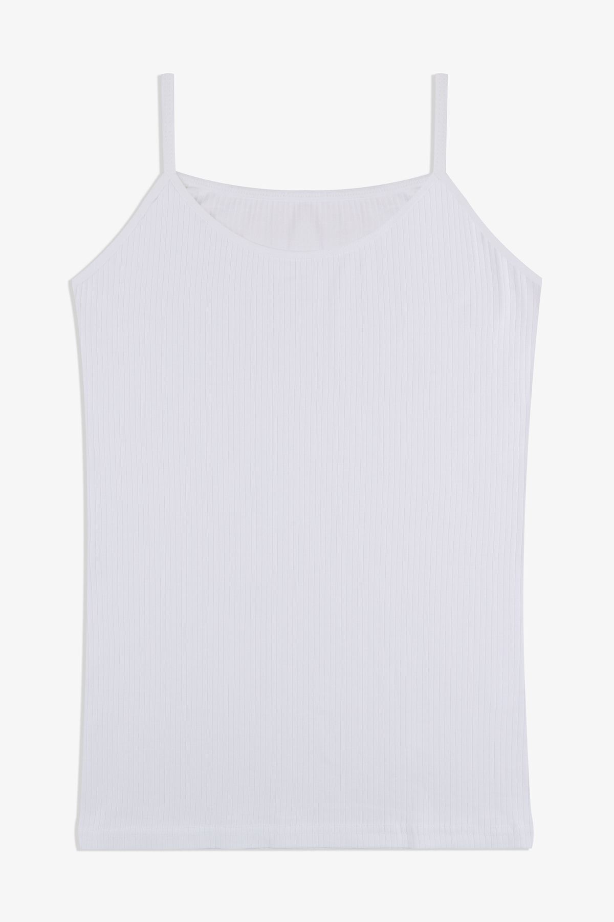 Kadın Pamuklu Likralı Fitilli İp Askılı Atlet 5161-5Ekru - L/XL - 5161-5Ekru - L/XL