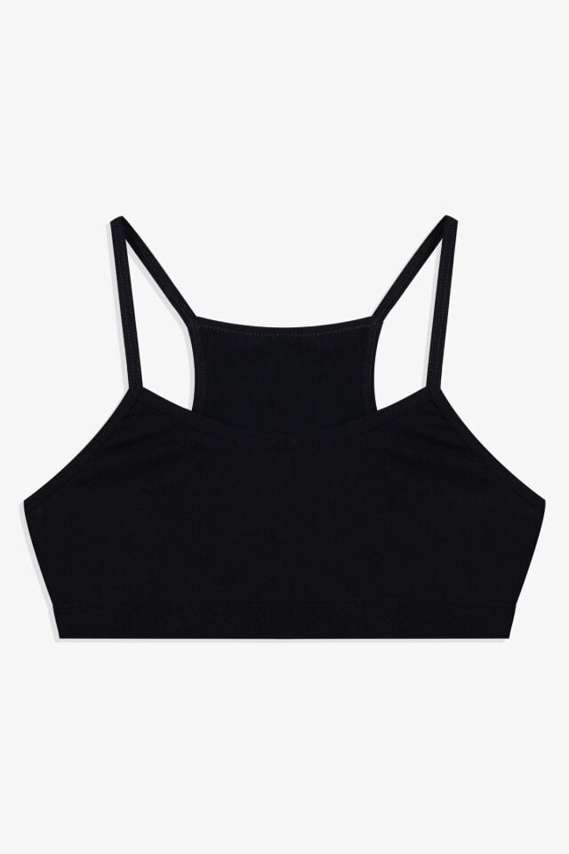 Kadın 3'lü Ince Askılı Yarım Büstiyer Siyahbeyazsiyah - L