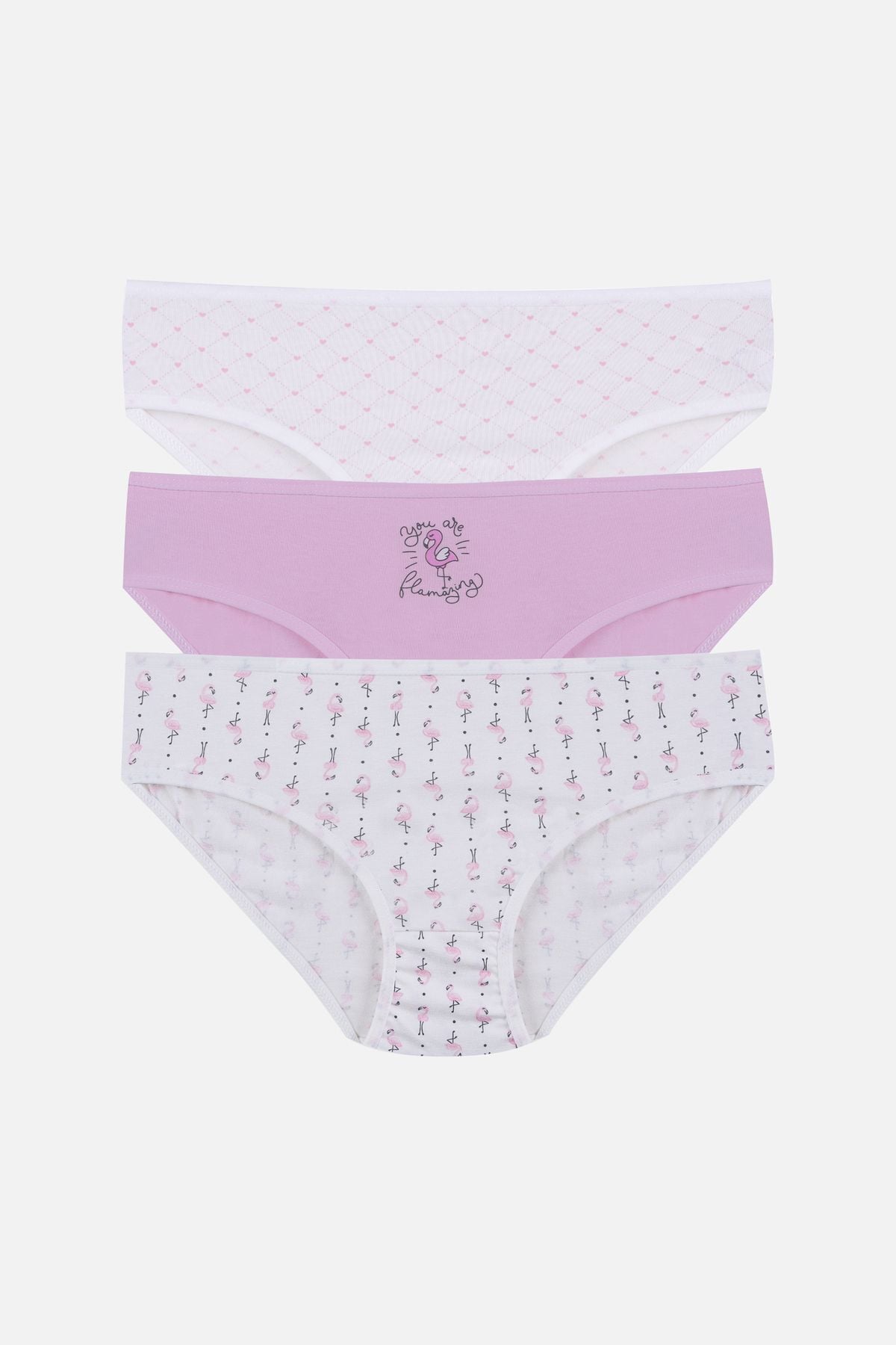 Kız Çocuk 3'lü Sevimli Fare Desenli Slip 1050-111 - 9-12 Yaş