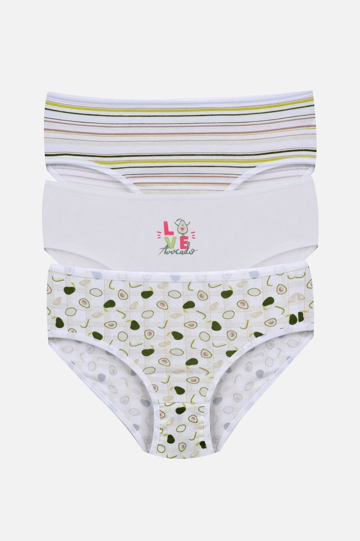 Kız Çocuk 3'lü Sevimli Fare Desenli Slip 1050-120 - 9-12 Yaş