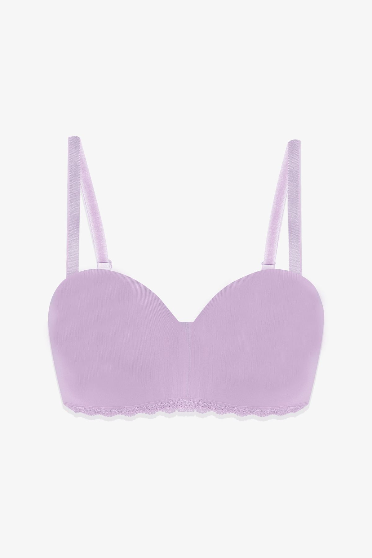 Kadın Dolgusuz Mikro Straplez Sütyen Lila - 90B