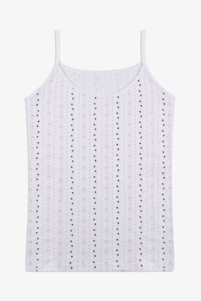 Kadın Pamuklu Likralı Basic Atlet 5163-13 - S/M - 5163-13 - S/M