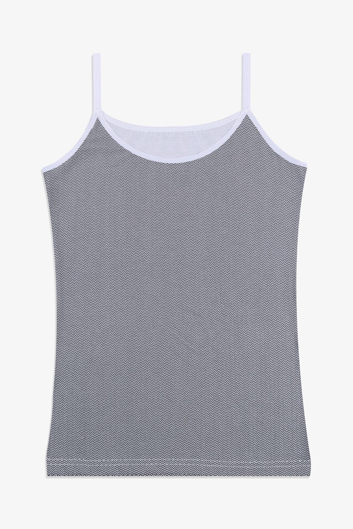Kadın Pamuklu Likralı Basic Atlet 5163-11geometrikdesen - L/XL - 5163-11geometrikdesen - L/XL