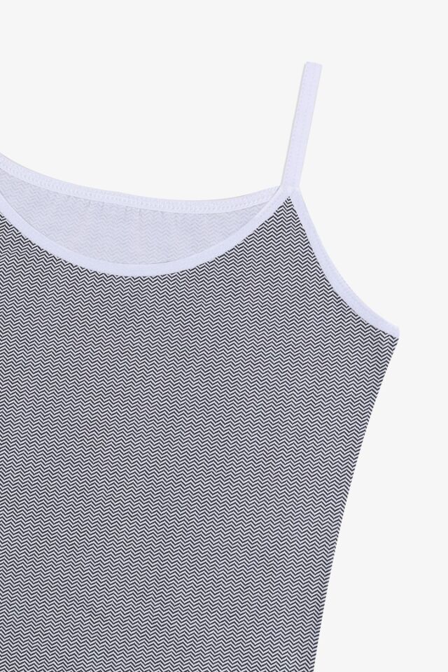 Kadın Pamuklu Likralı Basic Atlet 5163-11geometrikdesen - L/XL - 5163-11geometrikdesen - L/XL