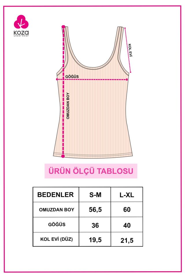 2'li Kalın Askılı Fitilli Atlet Siyahfusya - L/XL