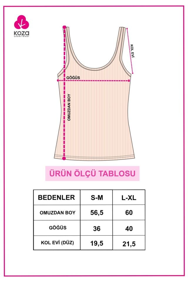 2'li Kalın Askılı Fitilli Atlet Siyahfusya - L/XL