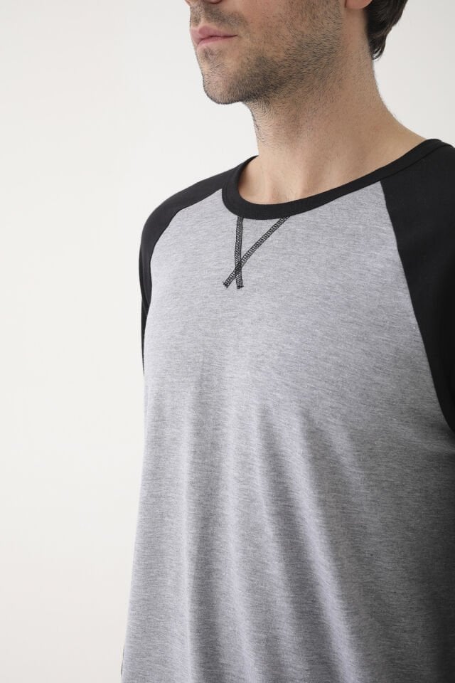 Erkek Pamuklu Uzun Kollu Cepli Pijama Takımı